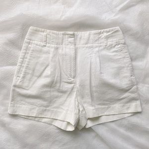Loft White High Waist Shorts